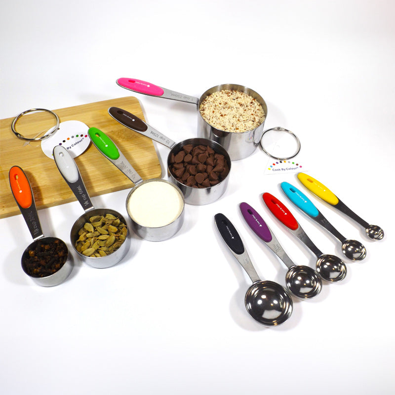 10-Piece Colour-Coded Measuring Spoons & Cups – Cook By Colour